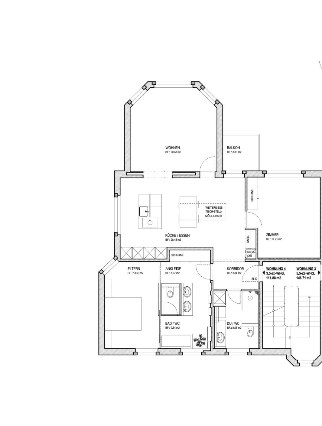3 ½ rooms apartment