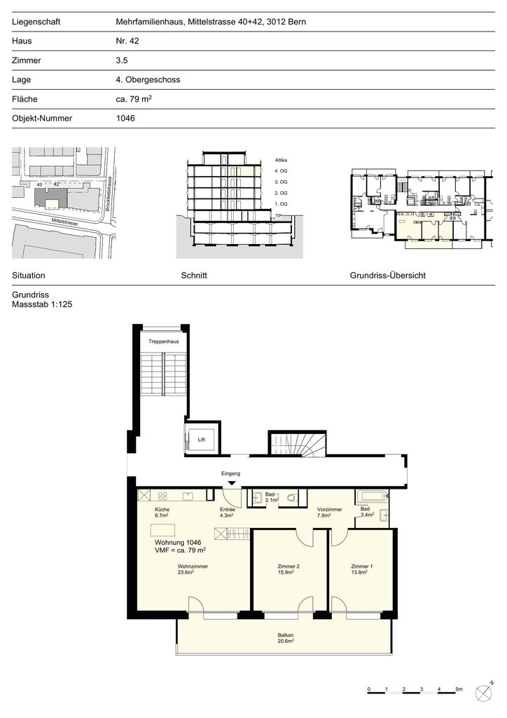 Appartement de 3 ½ pièces