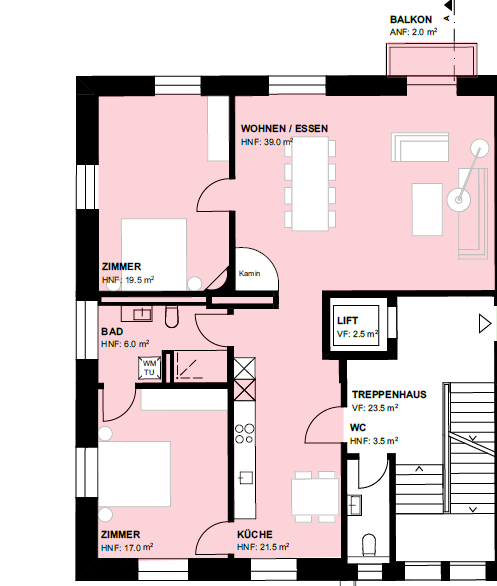 3 ½ rooms apartment