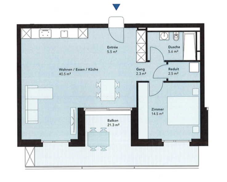 Appartement de 2 ½ pièces