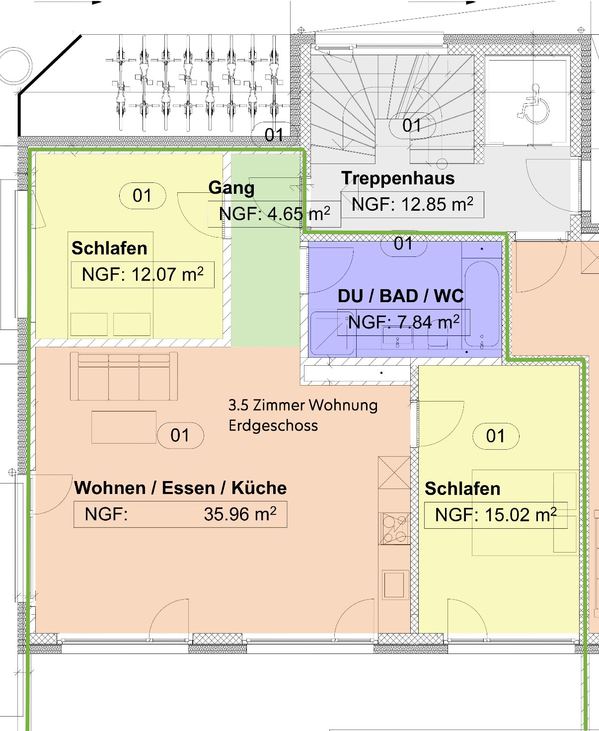 3 ½ rooms apartment