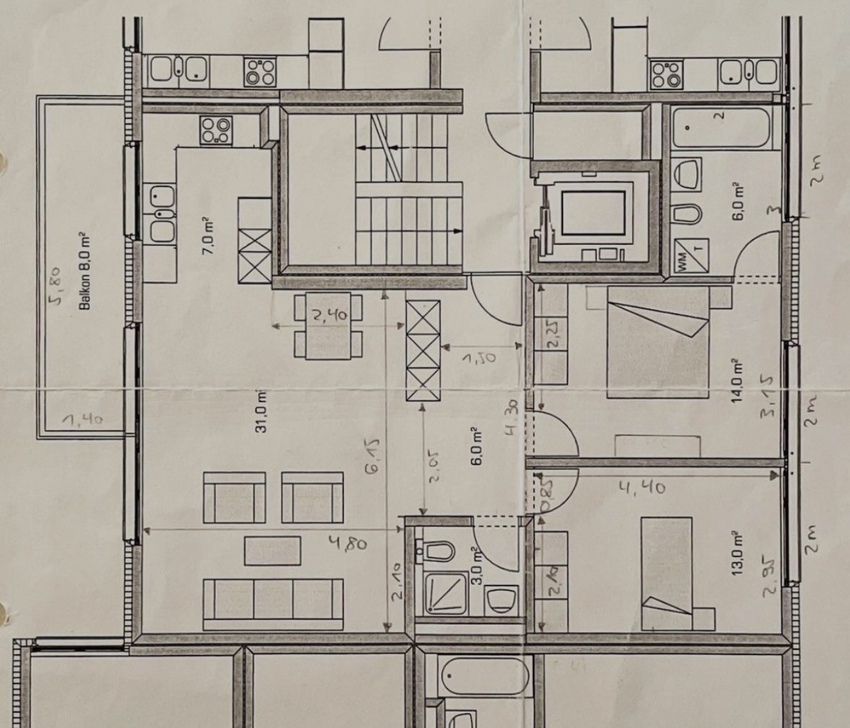 3 ½ rooms apartment