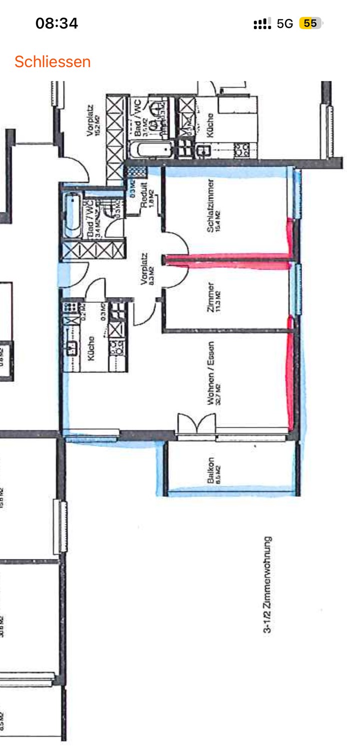 Appartement de 3 ½ pièces