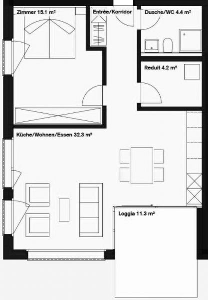 Appartamento di 2 ½ locali