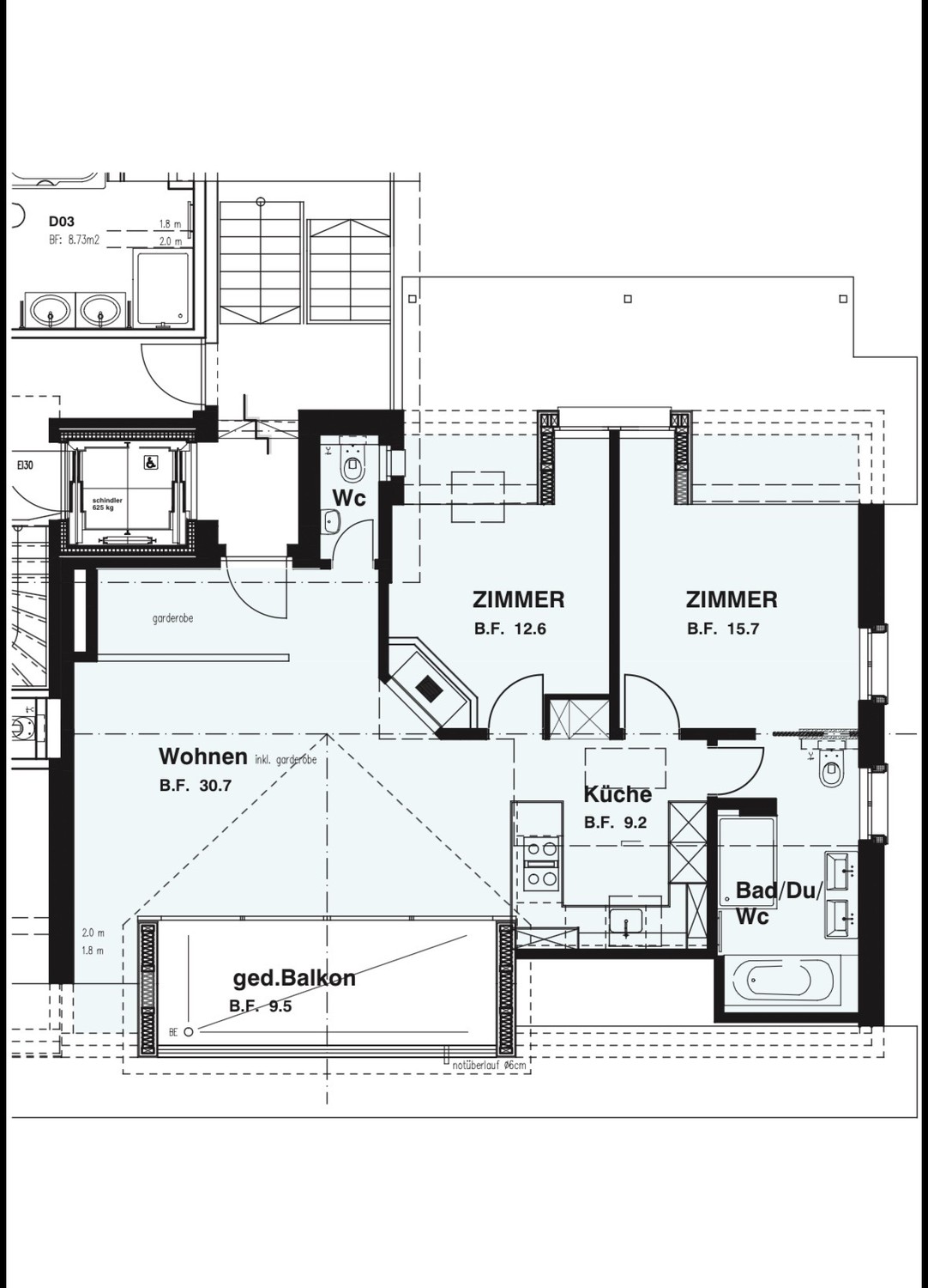 Appartement de 3 ½ pièces