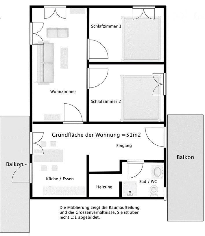 Appartamento di 3 ½ locali