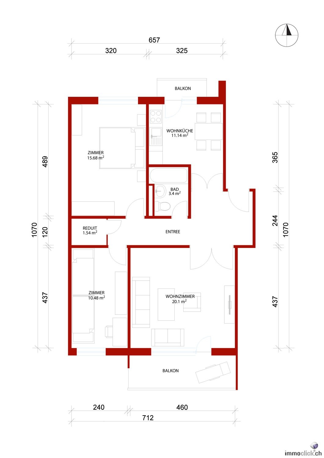 3 ½ rooms apartment