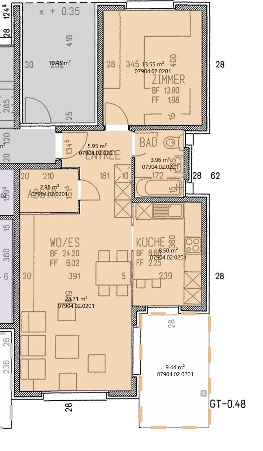 2 ½ rooms apartment