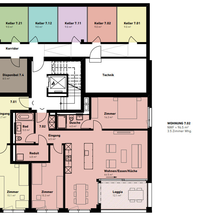 3 ½ rooms apartment