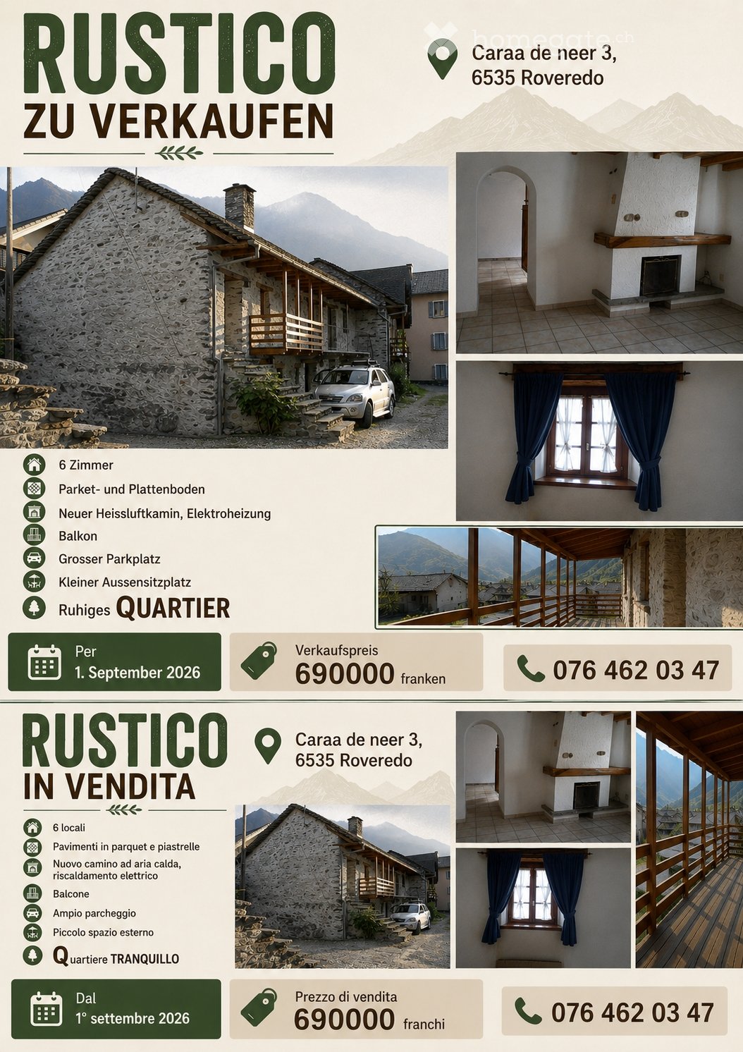 6 rooms single house