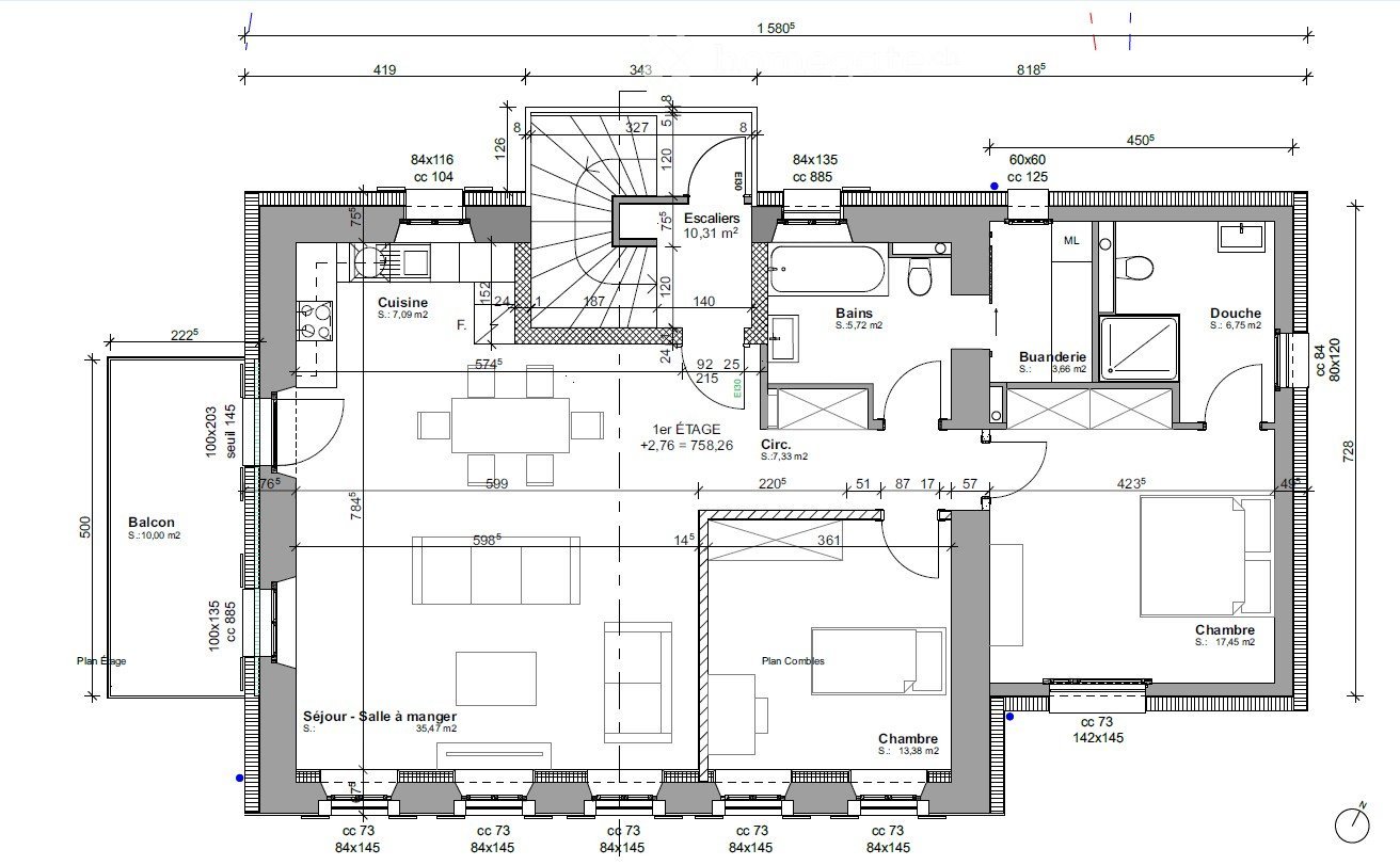 3 rooms apartment