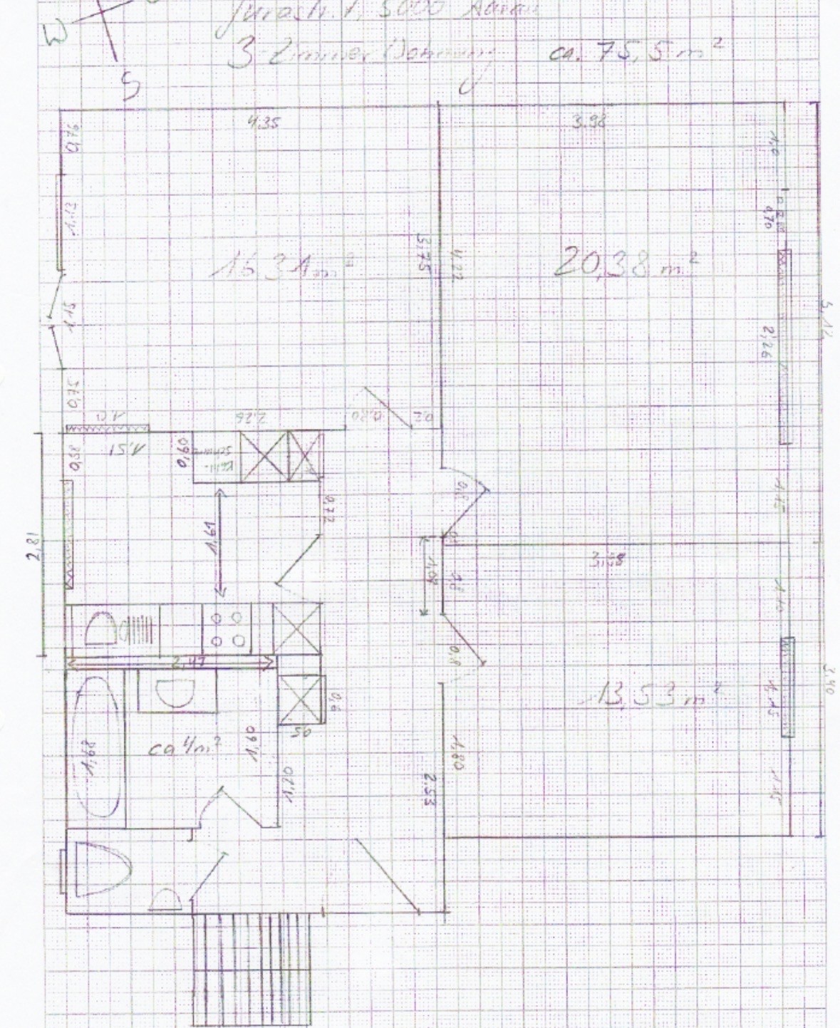 3 rooms apartment