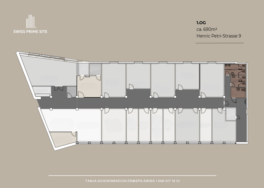930m² office