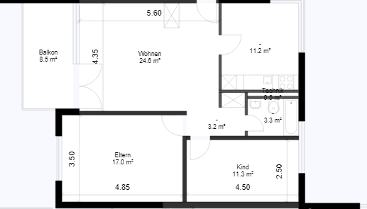 3 ½ rooms apartment