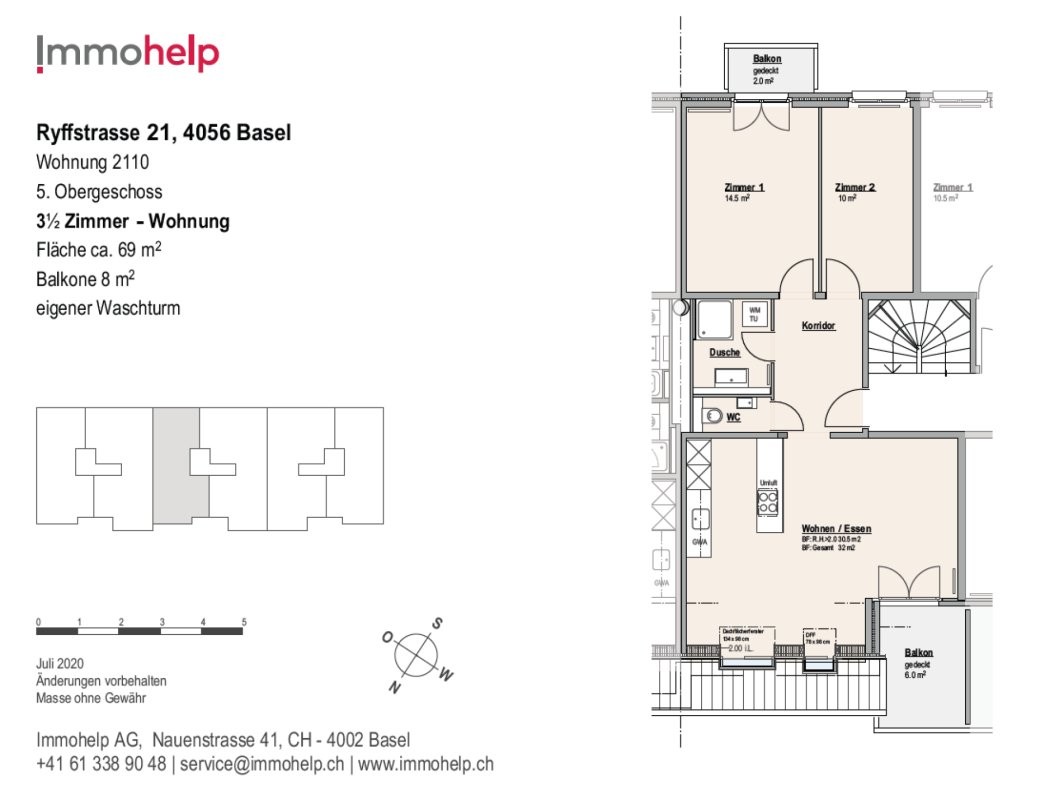 3 ½ rooms apartment
