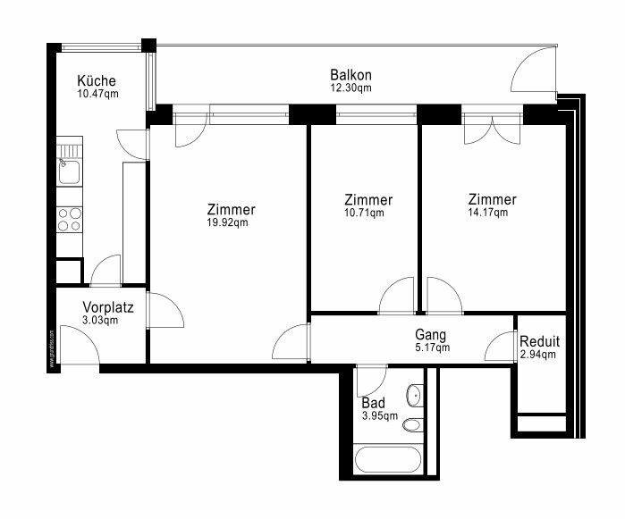 3 ½ rooms apartment