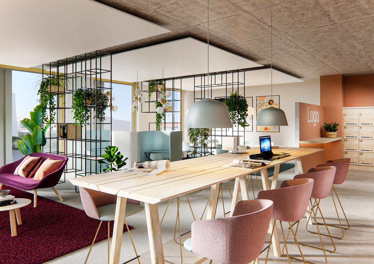 1760m² office