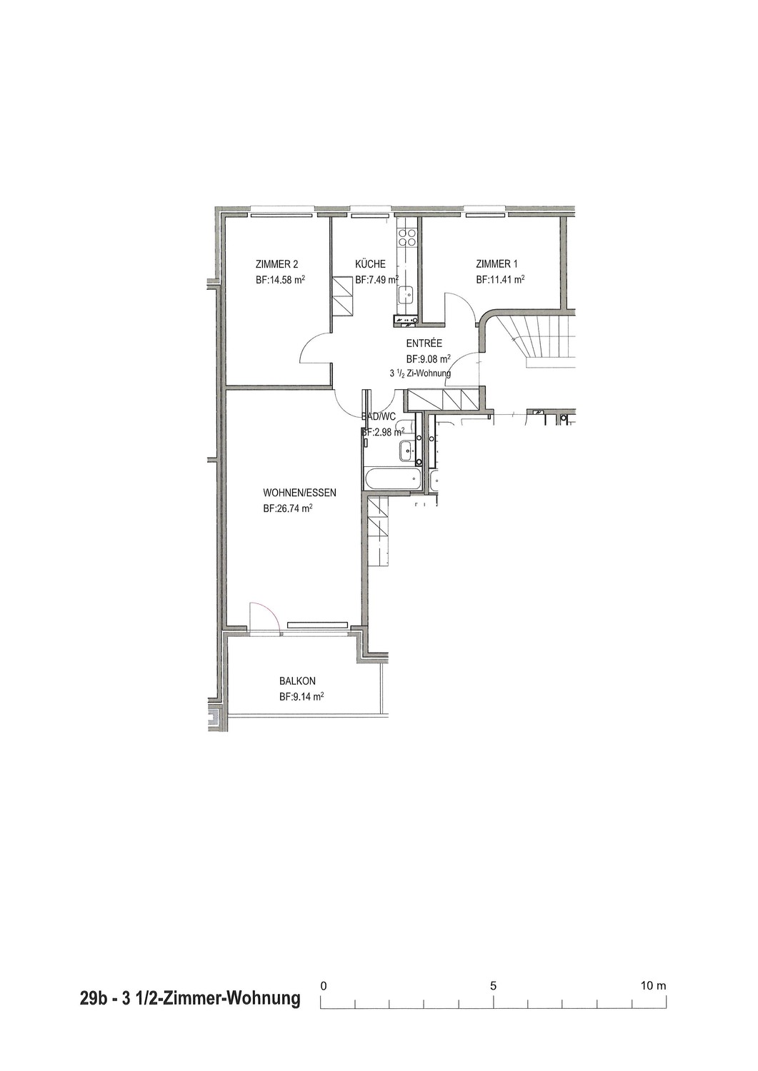 3 ½ rooms apartment
