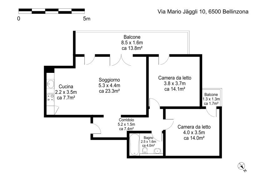 3 ½ rooms apartment