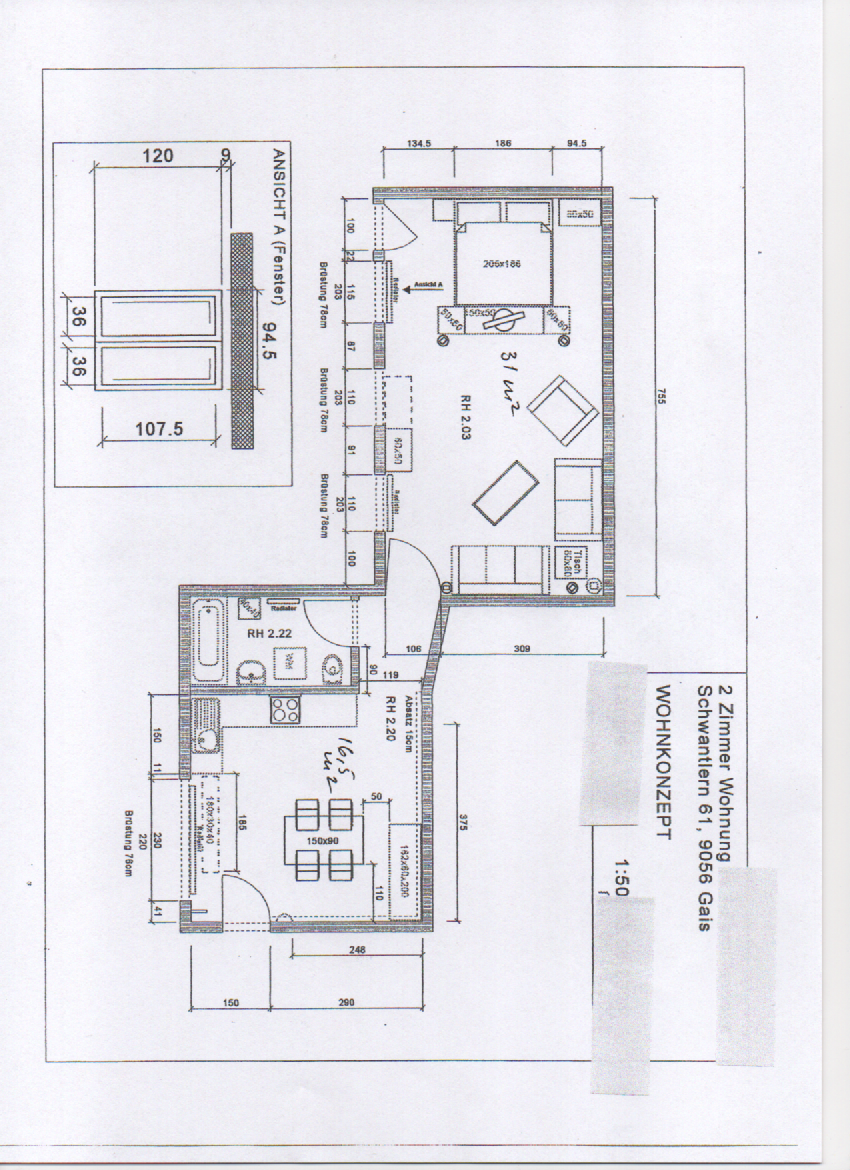 Appartement de 2 pièces