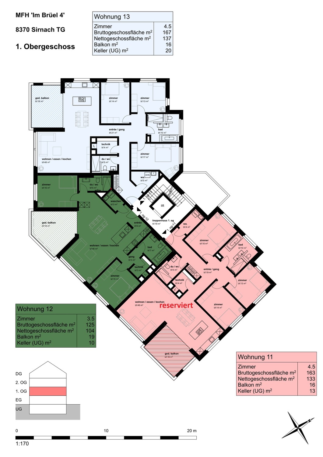 2 ½ pièces appartement