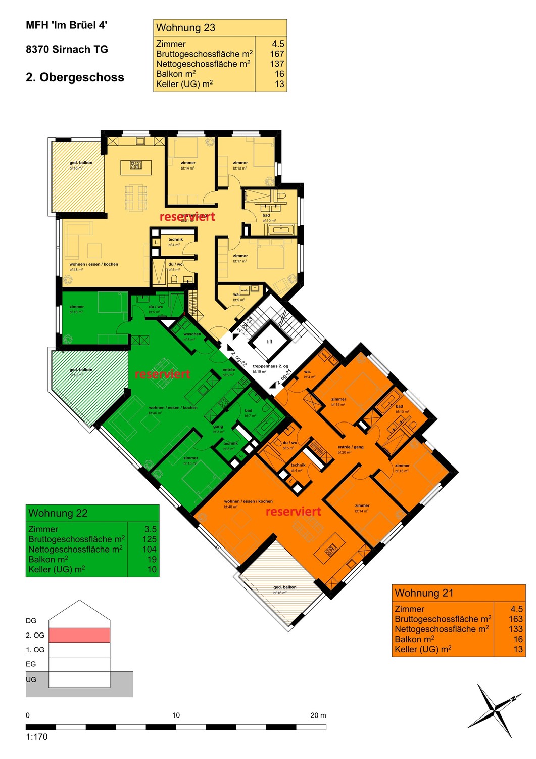 2 ½ pièces appartement