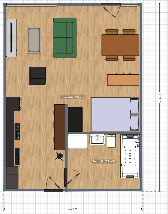 1 ½ rooms apartment
