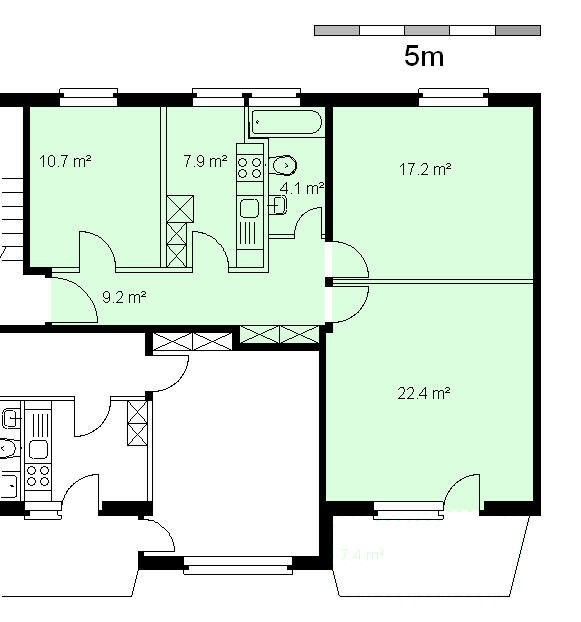 3 rooms apartment