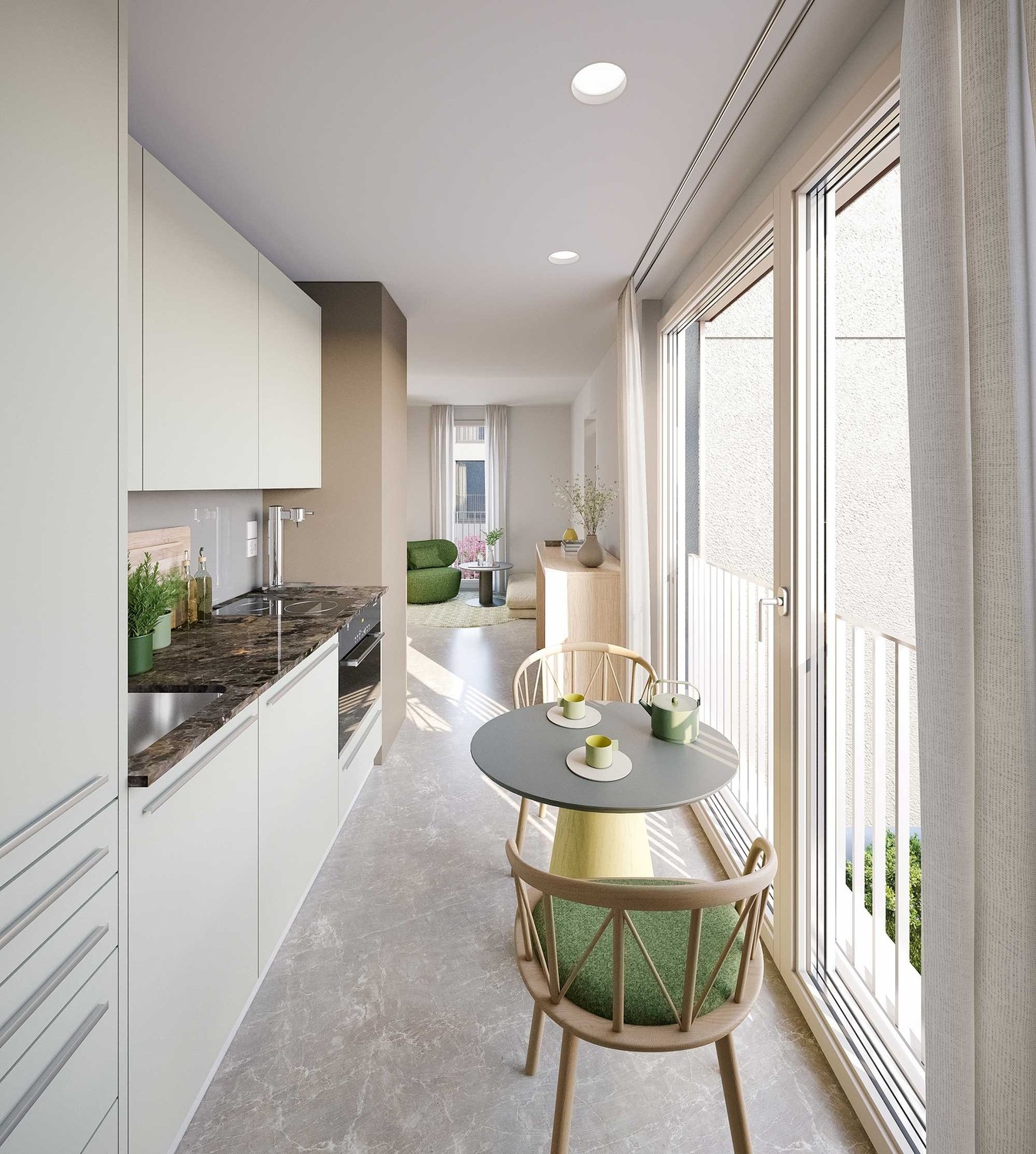 Appartement meublé de 1 ½ pièce