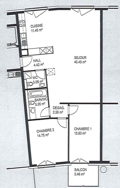 3 ½ rooms apartment