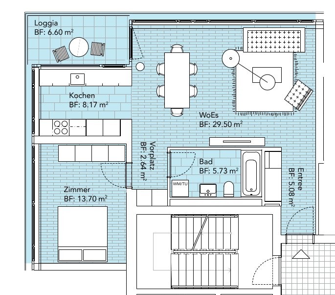 2 ½ rooms apartment