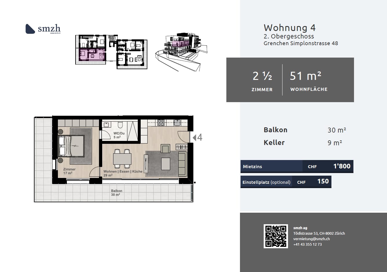 2 ½ rooms apartment