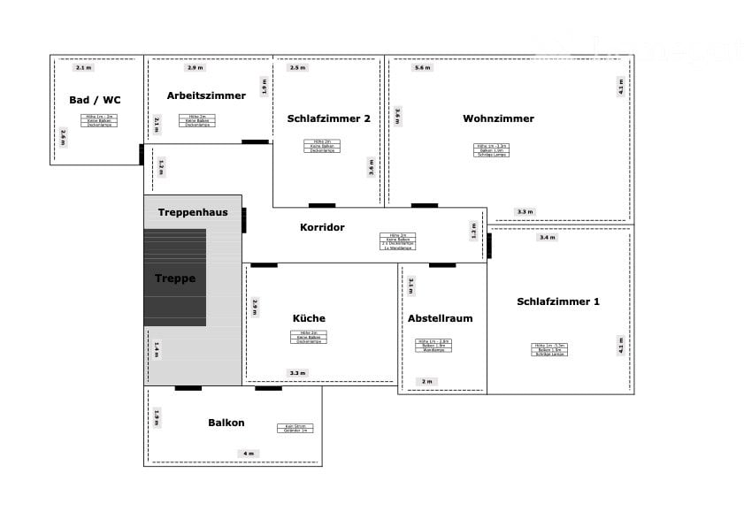 5 rooms apartment