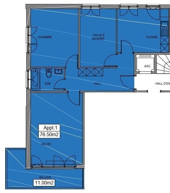 Appartamento di 3 ½ locali