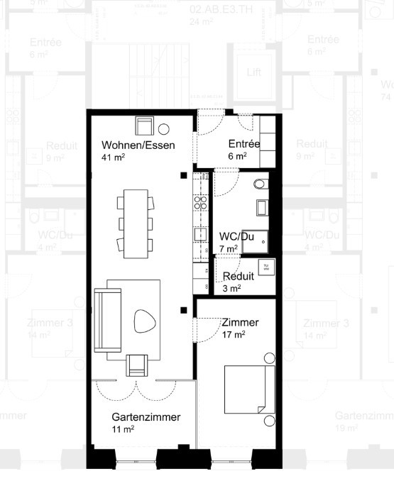 2 ½ rooms apartment