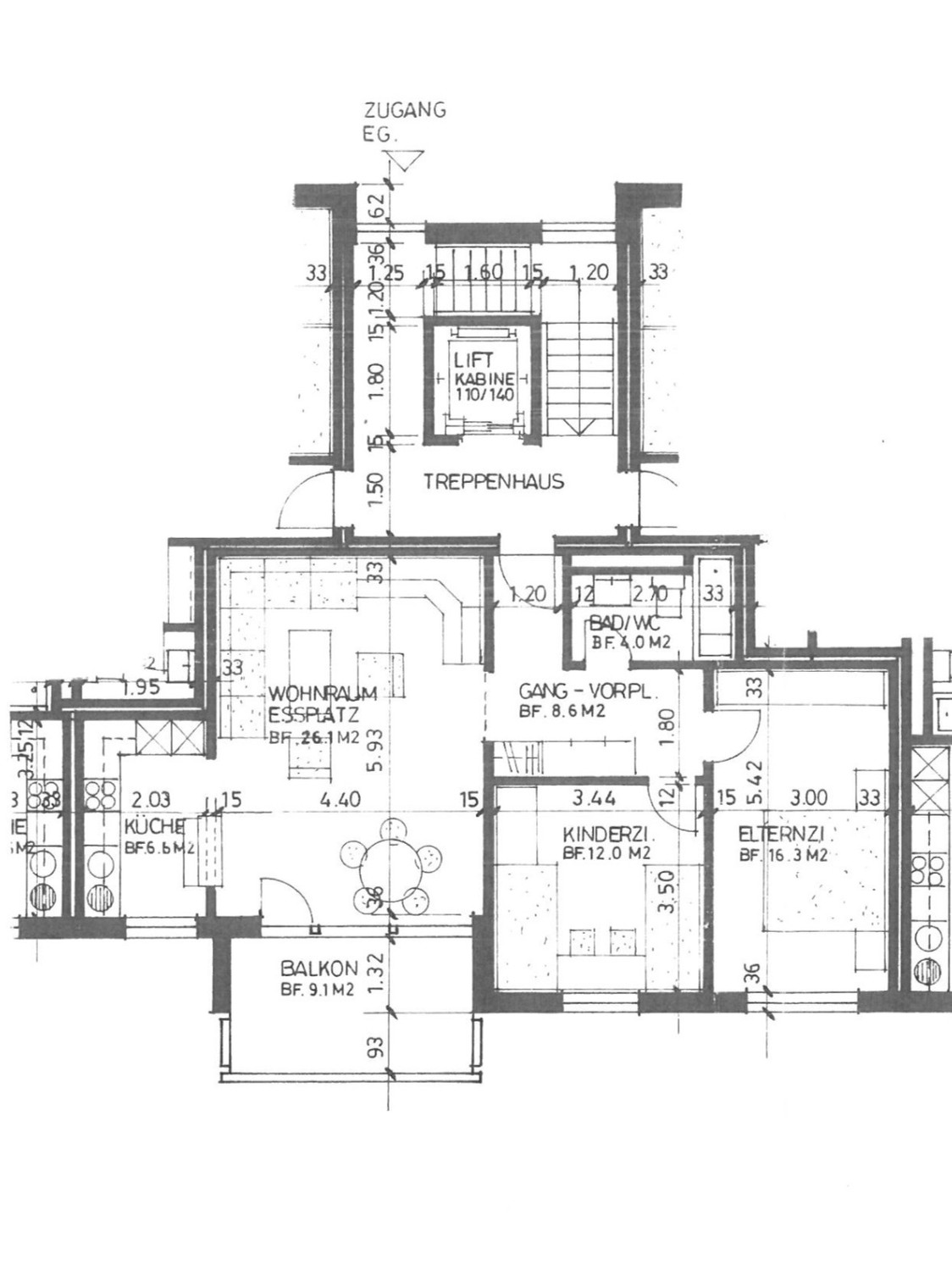 Appartement de 3 pièces