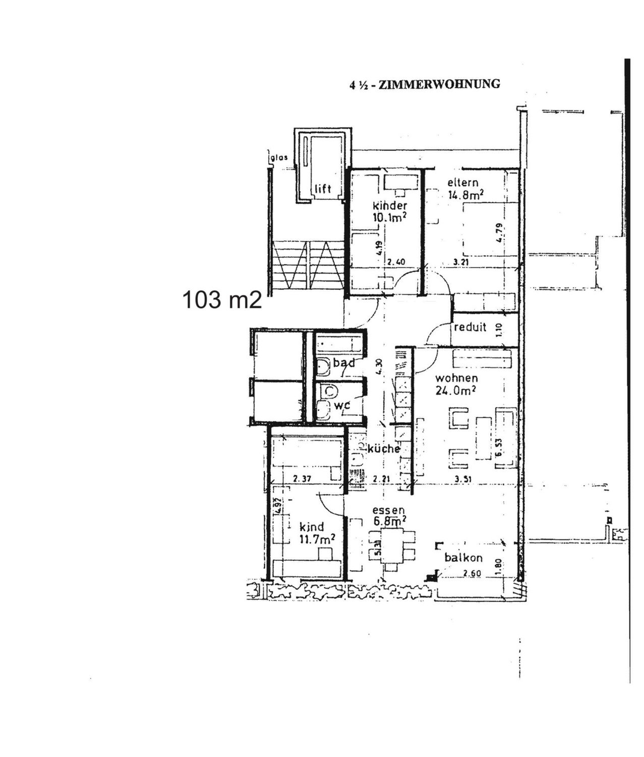Appartement de 4 ½ pièces