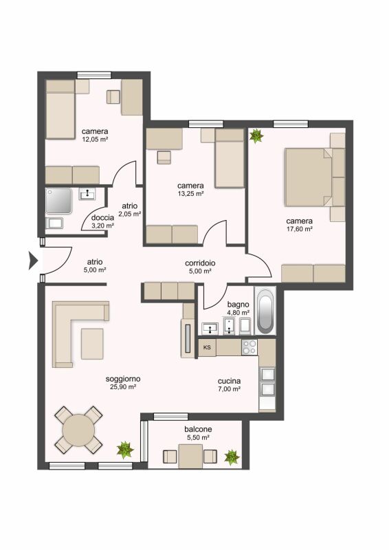 4 ½ rooms apartment