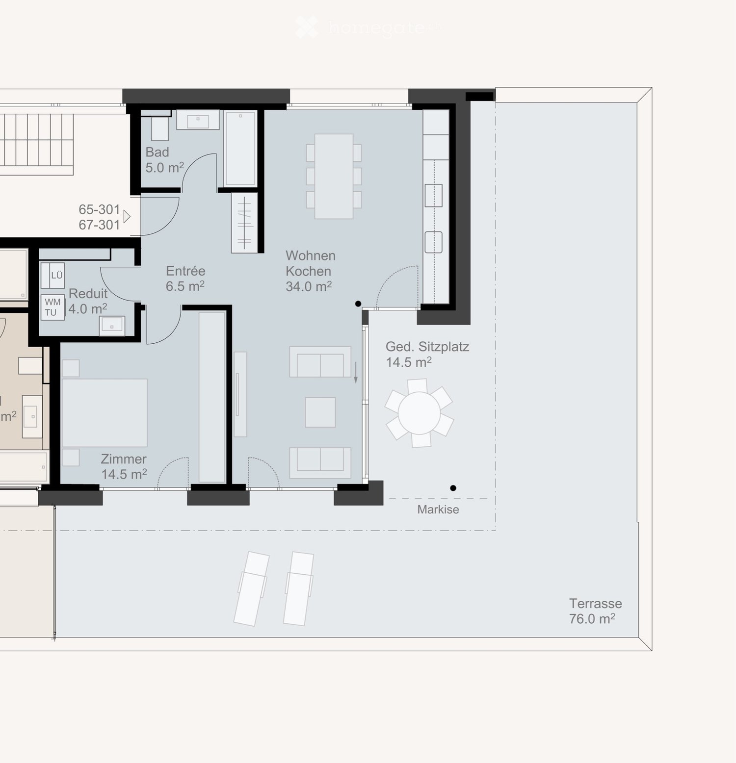 2 rooms apartment