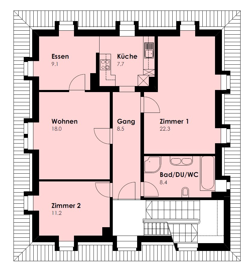 Appartement 3 ½ pièces