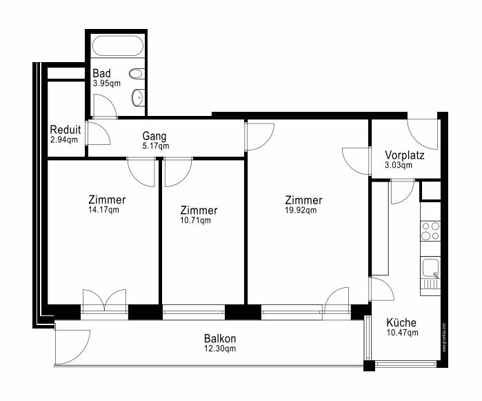 3 ½ rooms apartment