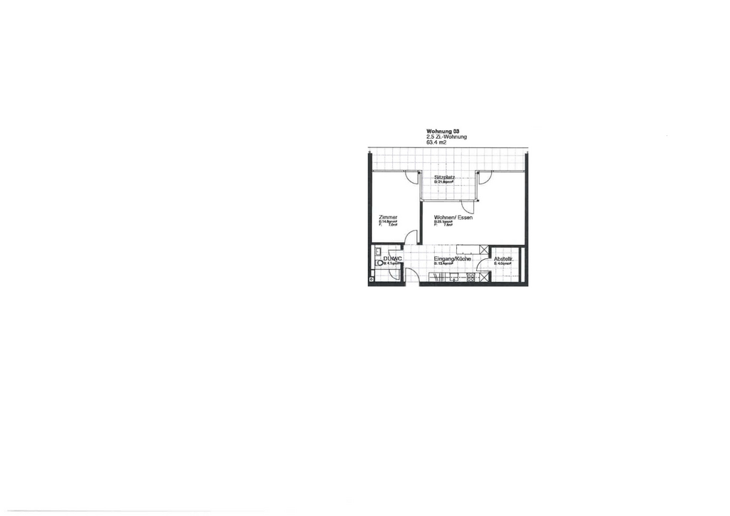 2 ½ rooms apartment
