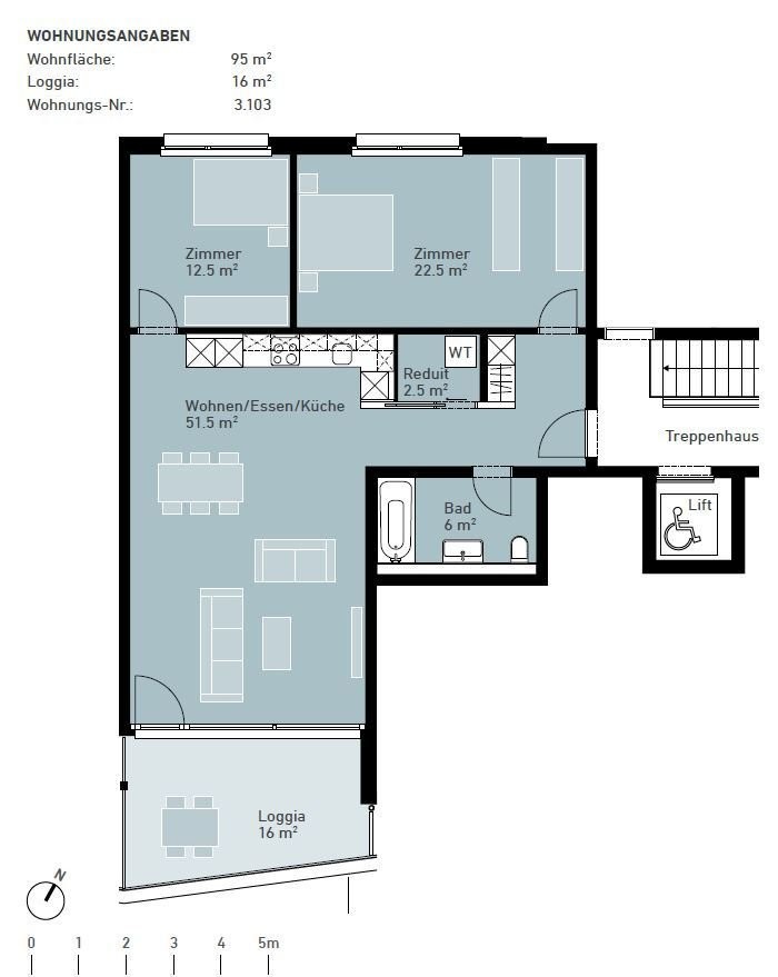3 ½ rooms apartment