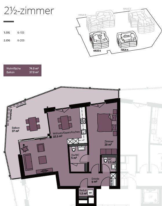 Appartement de 2 ½ pièces