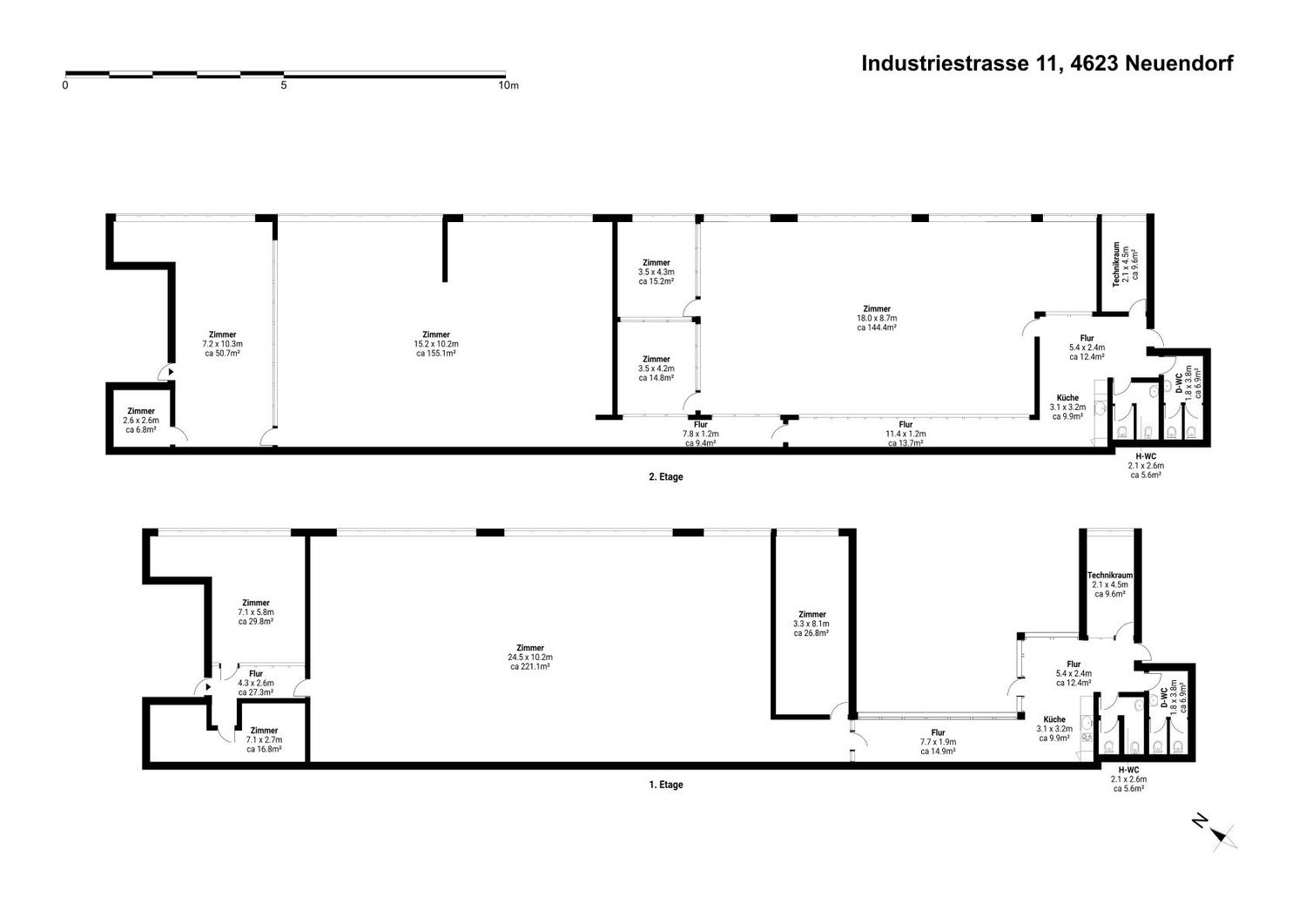 815m² office