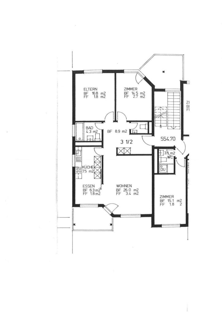 Appartamento di 3 ½ locali
