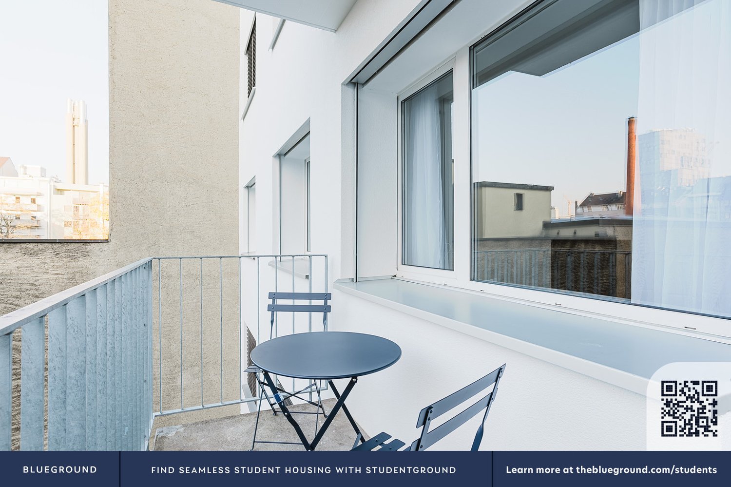 3 rooms furnished flat