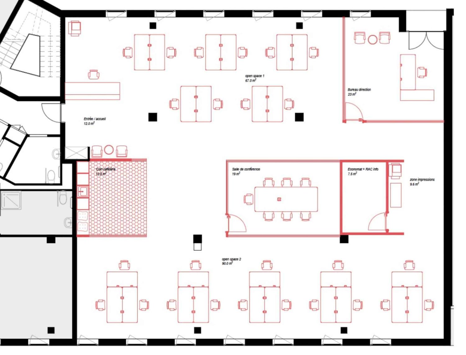 ufficio di 280m²