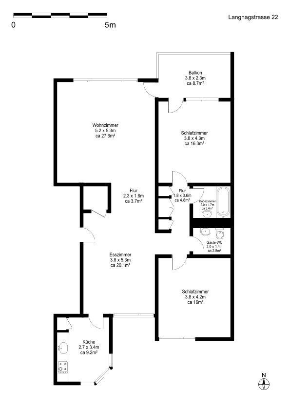 3 ½ rooms apartment