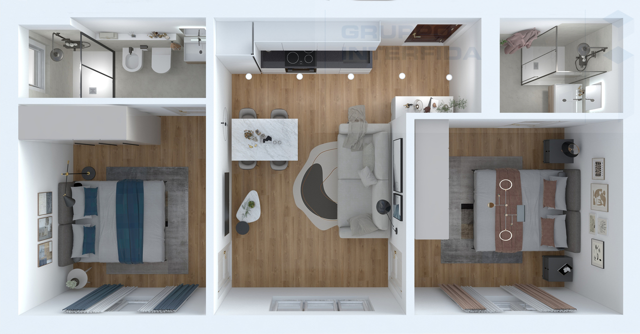 3 rooms apartment